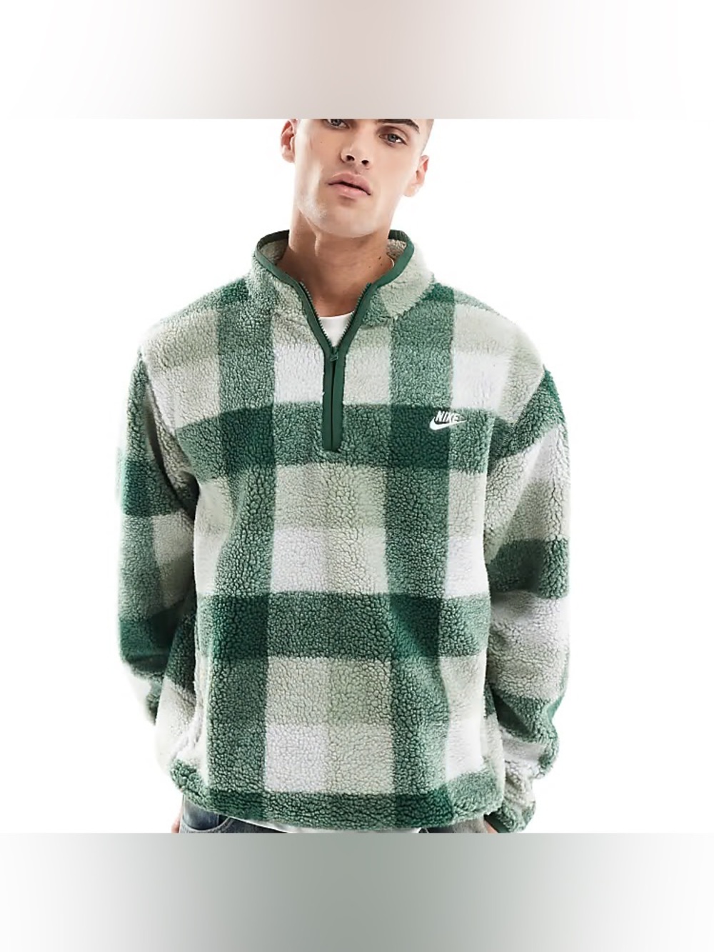 NWT Nike Club Winterized Half-Zip 'Jade Horizon' FZ0896-323 Jacket Size Medium